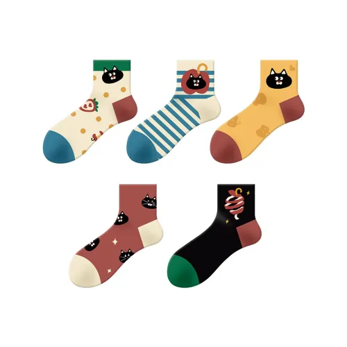 Носки DJUNGLE Low-Top Unisex 5 пар ретро World