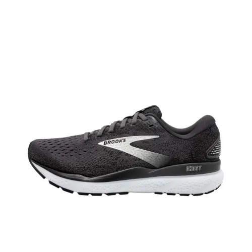 Brooks Ghost 16 Противоскользящий Устойчивый к истиранию Низкий Топ Повседневные Беговые кроссовки Мужские Черные