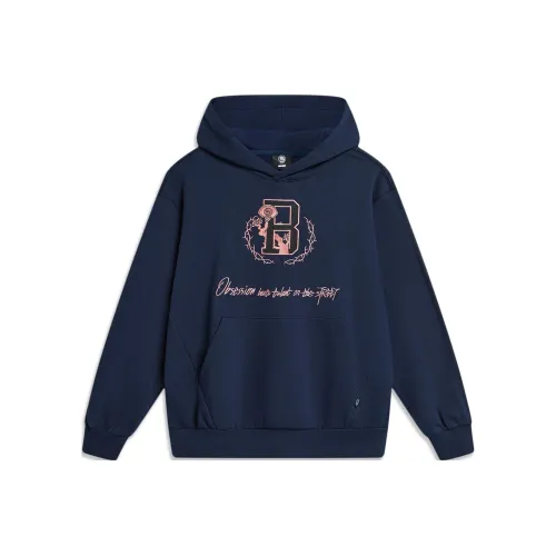 LINING Badfive Толстовка Унисекс Темно-Морской Синий