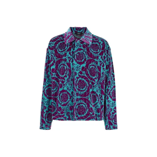 VERSACE Бирюзовый Мужские Рубашки