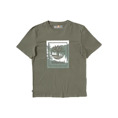 Timberland T-Shirt Мужская Армейский Зеленый