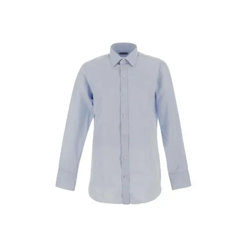 TOM FORD Blue Men's Shirts TOM FORD Синий Мужские Рубашки