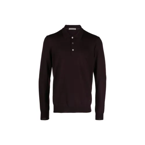 Corneliani Поло Мужское Бордового цвета