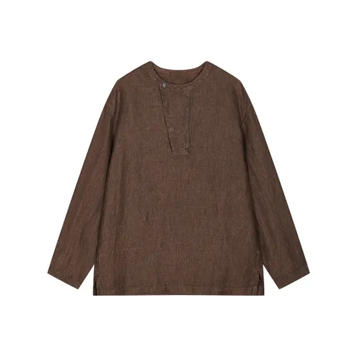 CROQUIS Рубашка Мужская Смешанный Кофейный