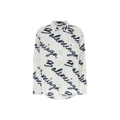 Balenciaga SS23 Рубашка Свободного кроя Мужская Белая