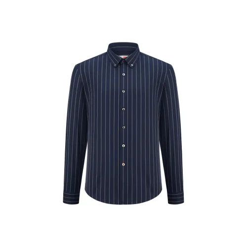 GY Goldlion Рубашка Мужская Королевский Синий