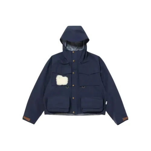 WOOLRICH SS25 Куртки Пальто Унисекс Морской Синий