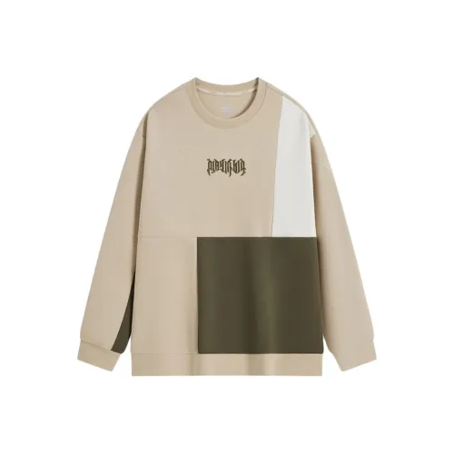 XTEP Толстовка Мужской Rock Желтый Хлопок Белый Сосна Зеленый