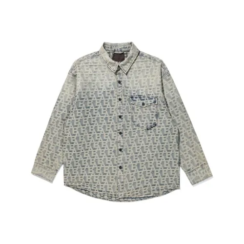 ABLE JEANS Рубашка Унисекс Greengage Синий