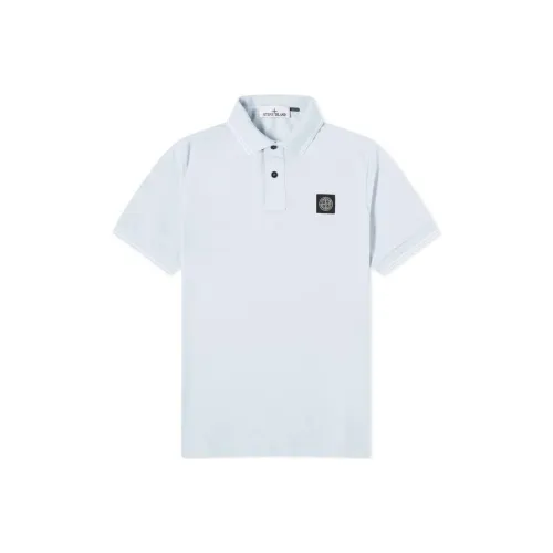 STONE ISLAND Небесно-голубая мужская поло