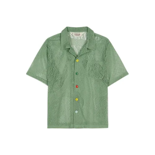 Brain Dead SS24 Рубашка Мужская Зеленая