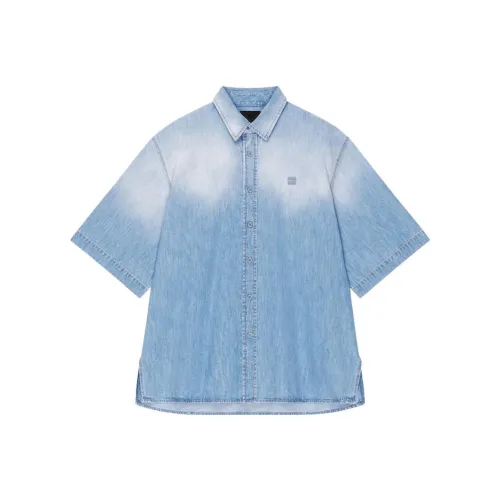 GIVENCHY SS23 Рубашка Мужская Светло-Синяя