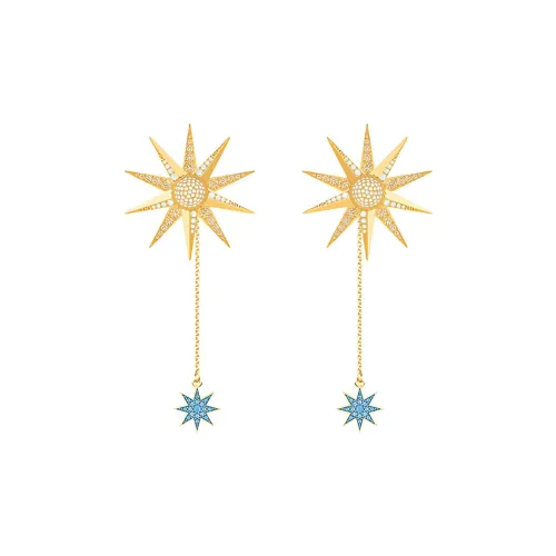 Swarovski Lucky Goddess Серьги Золото Покрытые Женские