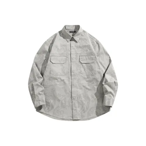 PEACEBIRD MEN Серый Зеленый, Партия 1 Мужские Рубашки