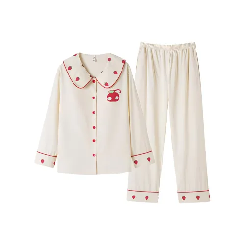 ZAO FU NIAO Пижамный комплект женский кремово-белый