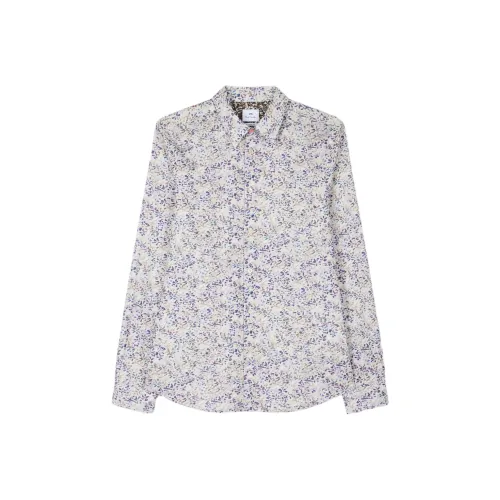 Paul Smith SS25 Рубашка Мужская Белая Синяя