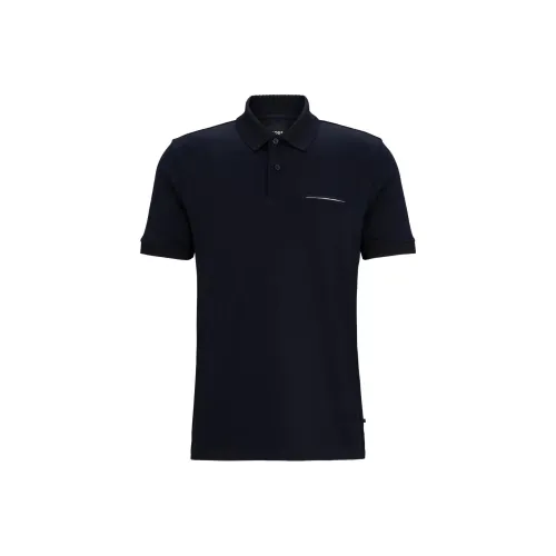 Hugo Boss FW23 Поло с управлением влаги мужское черное