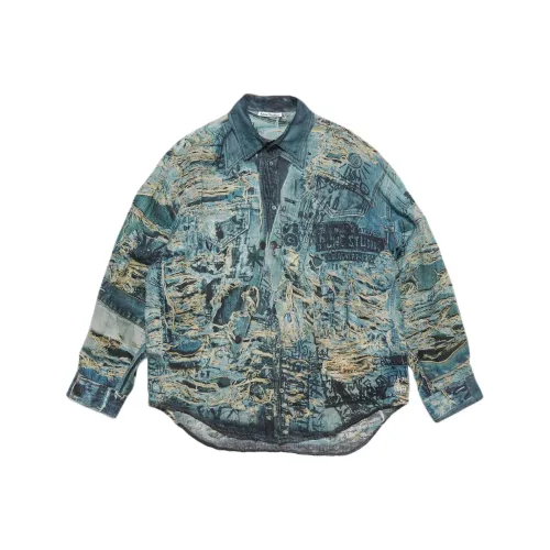 Acne Studios SS25 Рубашка Мужская Синяя