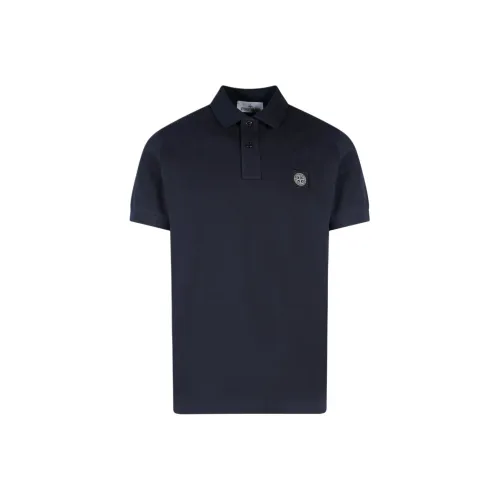 Stone Island Мужская поло темно-синего цвета