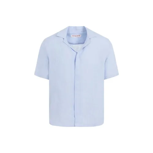 Orlebar Brown Мужские Синие Рубашки