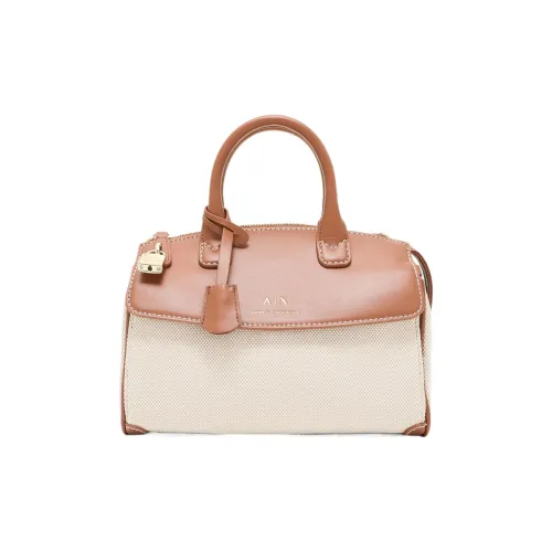 ARMANI EXCHANGEAE Полиэстер Boston Tote Bag Shopping Bag Crossbody Bag Small Women's Brown Beige