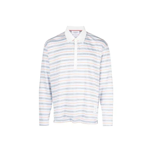 THOM BROWNE Белая Мужская Рубашка Поло