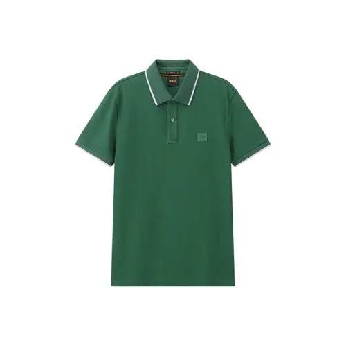 Hugo Boss SS25 Поло Slim Fit Мужское Горох Зеленый