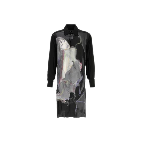 Yohji Yamamoto Черные Мужские Рубашки
