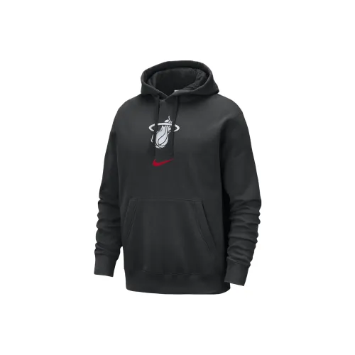 Nike Miami Heat Клуб Флис Городской Edition Толстовка Городской Edition Miami Heat Мужской Черный