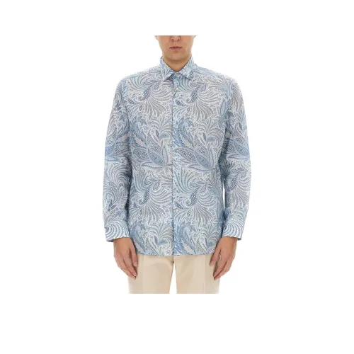 ETRO Небесно-голубой Мужские Рубашки