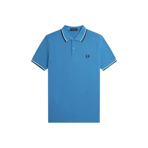 FRED PERRY Поло Мужское Светло-Синий