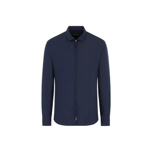 GIORGIO ARMANI Морской Синий Мужские Рубашки