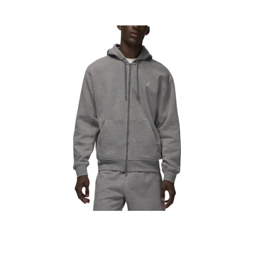 Джордан Brooklyn FleeceFull Zip Толстовка Свитшот Мужской Серый