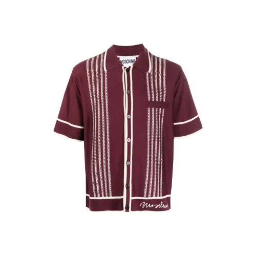 MOSCHINO Red Men's Shirts MOSCHINO Красные Мужские Рубашки
