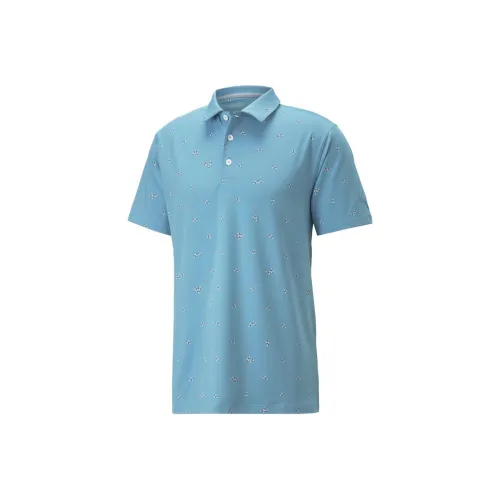 PUMA Golf Небесно-голубой Мужской Поло