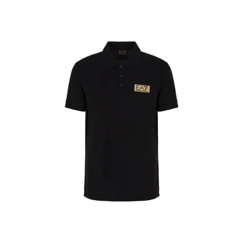 Emporio Armani EA7 SS24 Поло Мужское Черное