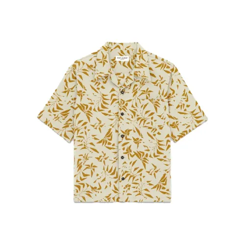 SAINT LAURENT SS23 Рубашка Мужская Бежевая