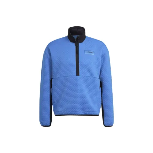 adidas TERREX HIKE Полузастежка Флис Свитшот Мужской Impact Синий