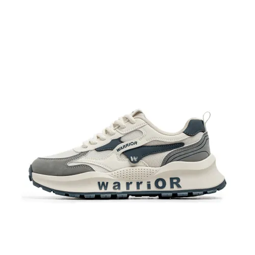 Warrior Slip-resistant Abrasion-resistant Breathable Low-top Casual Shoes Men's Beige Gray Dark Blue