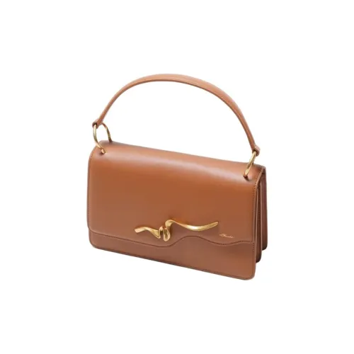 SADI Сумка из коровьей кожи Спилок Маленькая Женская Желтая Карамельная