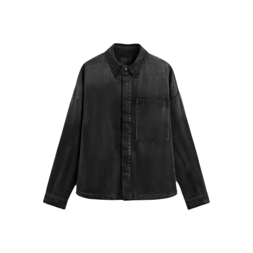 ZARA Новогодние Черные Мужские Рубашки