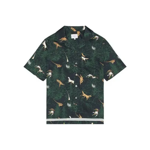 RHUDE Зеленые Мужские Рубашки