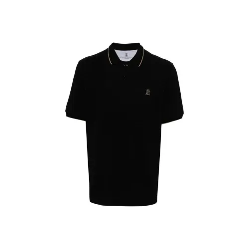 Brunello Cucinelli Черное Мужское Поло