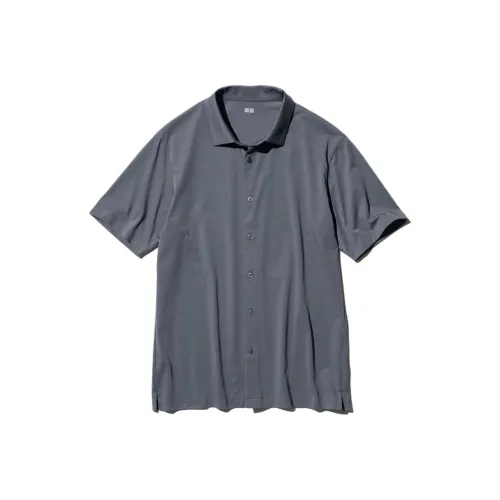 UNIQLO AIRism Mesh Series Рубашка Унисекс Свинцово-серый