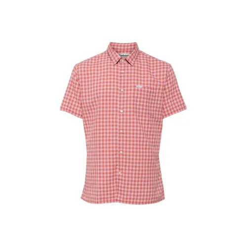 BARBOUR SS24 Рубашка Мужская Лосось Розовый