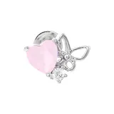 Пыльно-розовый бант, сердце, ухо, манжета [один]