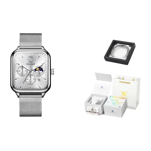 OLEVS Wisdom Series Кварцевый механизм Часы Мужские Черный циферблат