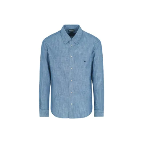 EMPORIO ARMANI Рубашка Мужская Синяя