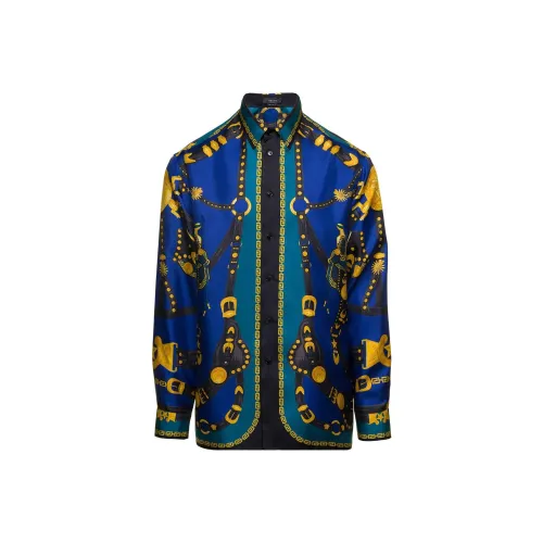 VERSACE Мужские Синие Рубашки