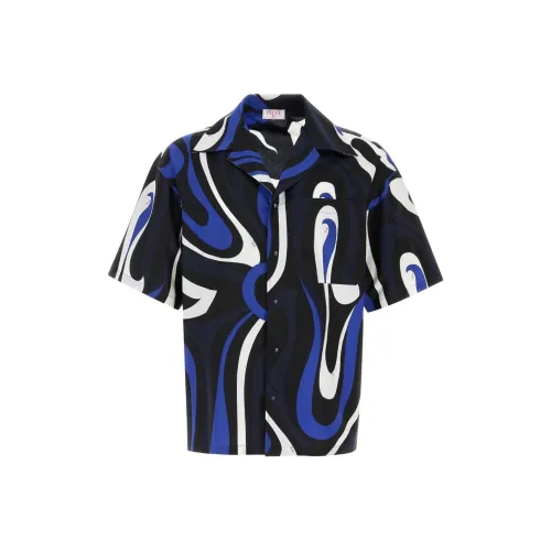 EMILIO PUCCI Blue Men's Shirts EMILIO PUCCI Синий Мужские Рубашки